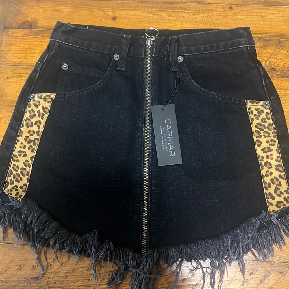 NWT Rare LF Carmar jean mini skirt